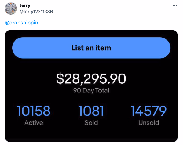 Dropship Calendar member result